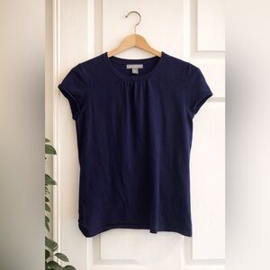 LOFT Plum Purple T-Shirt | Petite L | Like New
